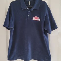 Halloween II Haddonfield Memorial Hospital Navy Blue Polo Shirt Large RARE