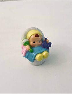Little People Baby Boy Bear Rattle Figure
