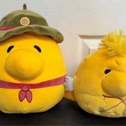 Two Woodstock Plush Snoopy Charlie Brown $5 each or $8 for Both 