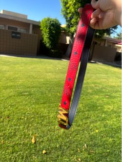 Red designer belt
