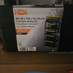 5-Tier Plastic Shelving Unit 