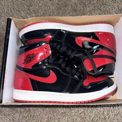 Jordan 1 Retro High OG Patent Bred Size 8.5