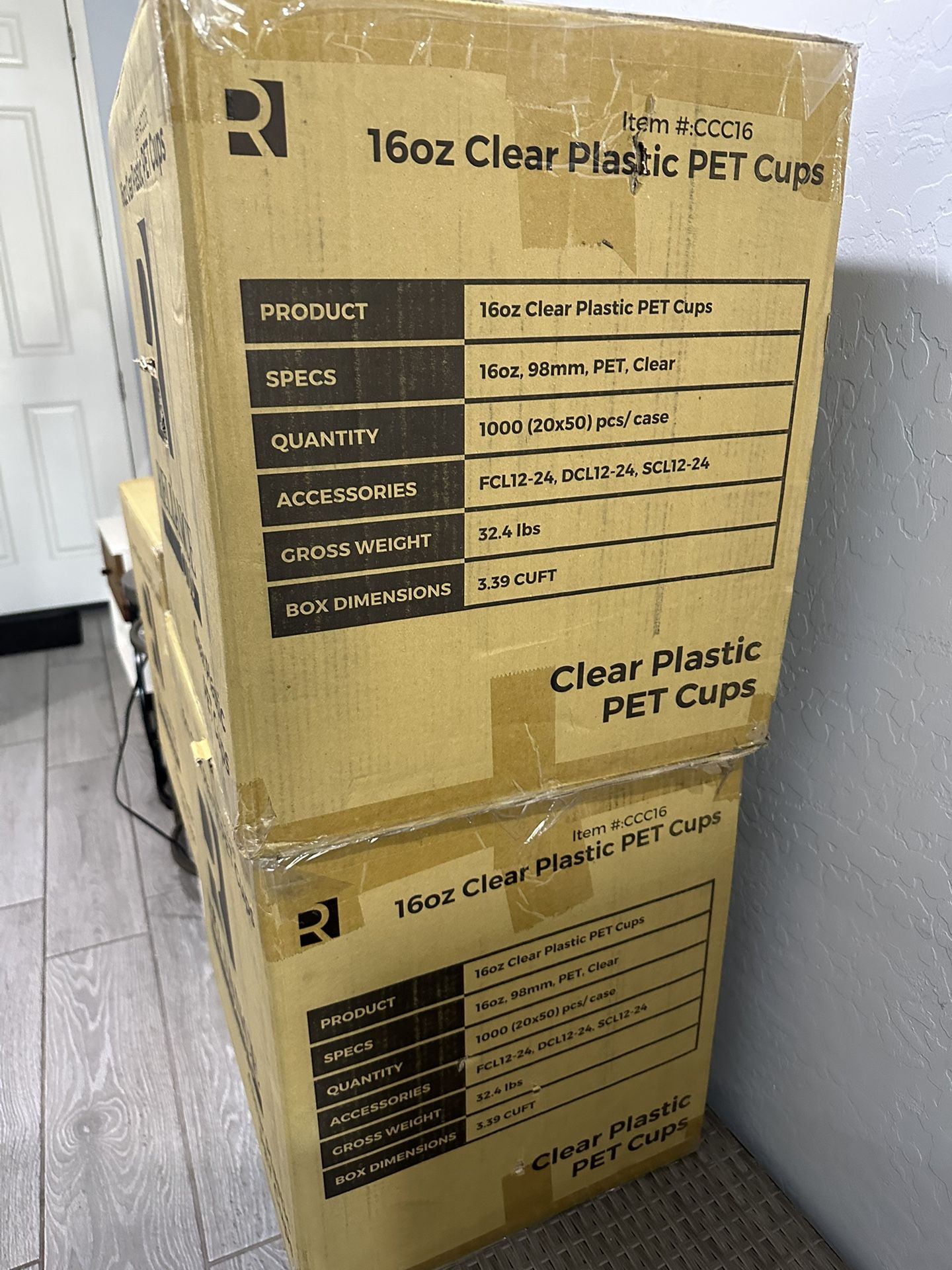 2 Boxes Of Cups $60