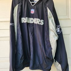 Vintage Reebok Raiders Pullover Windbreaker Jacket Men's 2XL 90's Oakland Vegas