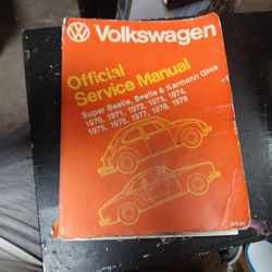Volkswagen factory manual Super Beetle, Beetle, Karmen Gia