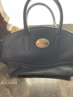 Large Black Leather Roberto Cavalli Handbag