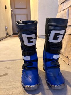 Gaerne Motorbike Blue/white Boots Size Youth Size US 3