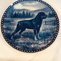 Original Porcelain Rottweiler Danish Plate