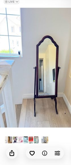 Stand up full size mirror