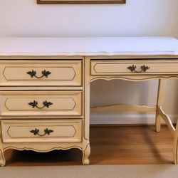 Writing Desk Henry Link Mid-century Vintage French Provincial-Minor Project Piece, Cash, Marconi /80