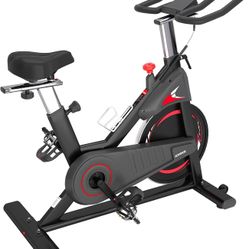 Magnetic Resistance Indoor Stationary Cycling Bike LCD Monitor with Ipad Mount ＆Comfortable Seat  