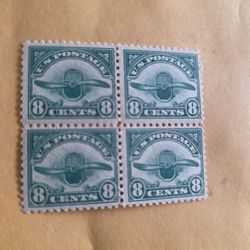 US STAMPS SC# C4 8c Airmail Block of 4 MINT OG NH