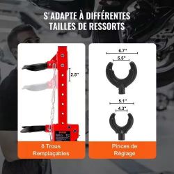 227*Strut Spring Compressor, 4.5 Ton/9920 LBS Hydraulic Jack Capacity, 1 Ton Rated Compression Force, Auto Strut Coil Spring Compressor Tool, Hydrauli