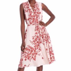 Nanette By Nanette LePore Dress 2 Apricot Glow Belted Lined MRSP $128.00