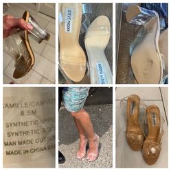 Steve Madden Clear Heels, Size 8 1/2 (fits 8)