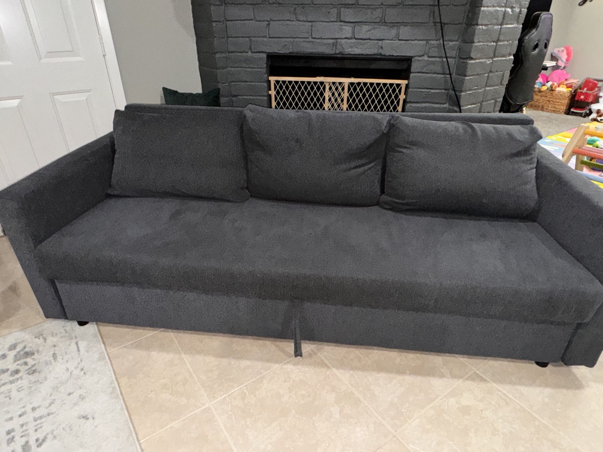 IKEA FRIHETEN Sleeper sofa, Skiftebo dark gray