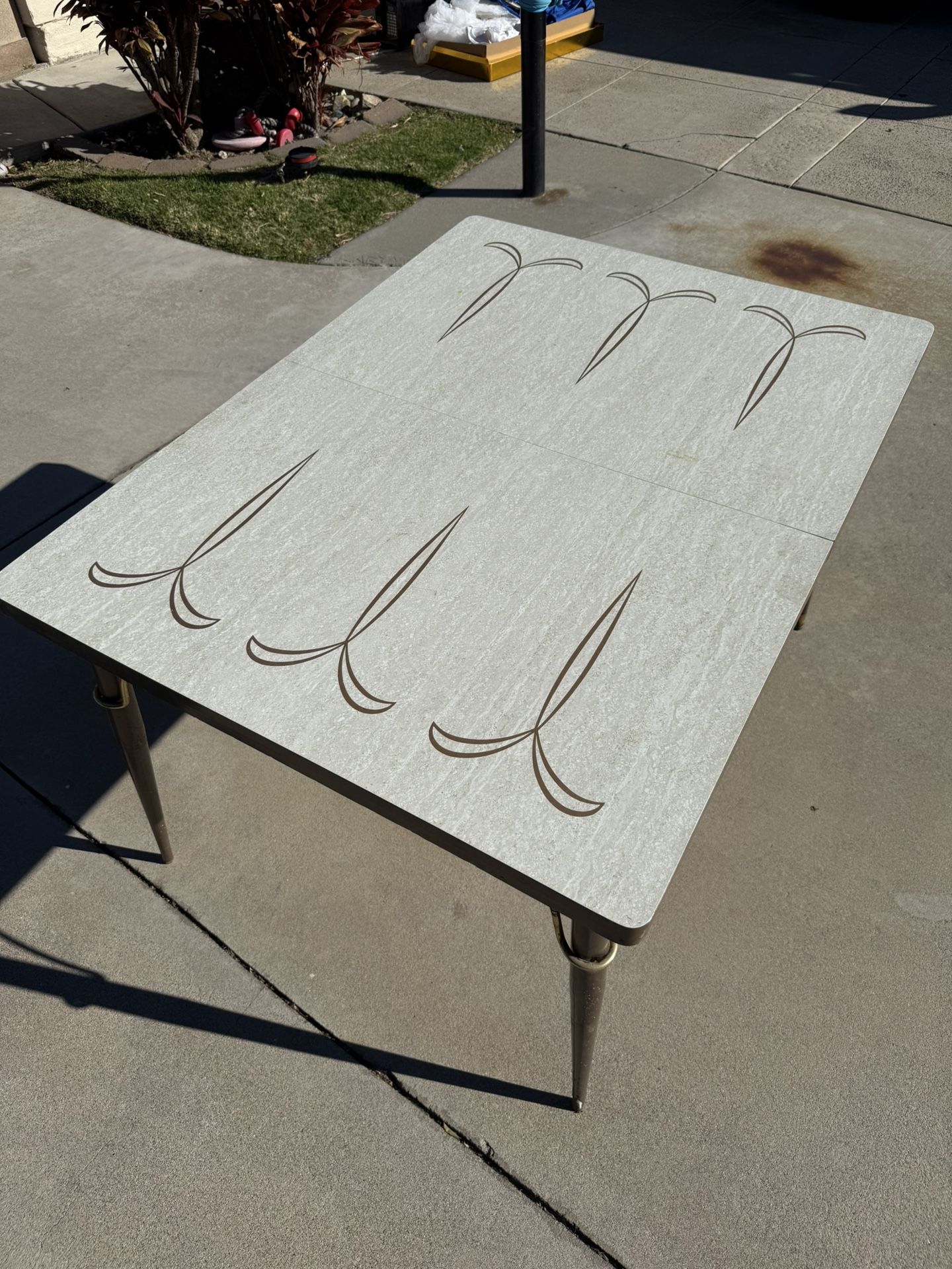 Vintage Dining Table Formica 60’s MCM Rectangular Walter Of Wabash