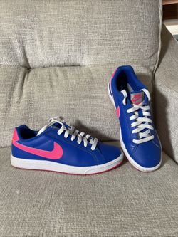 Nike Court Majestic Blue & Pink Swoosh Sz 7
