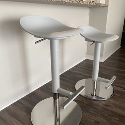 IKEA JANINGE Bar Stools, Gray/Silver, Set of 2
