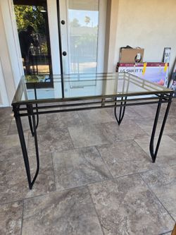 Glass dining table