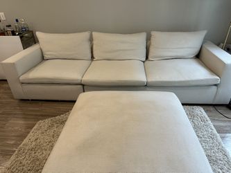 West Elm Sectional With Ottoman