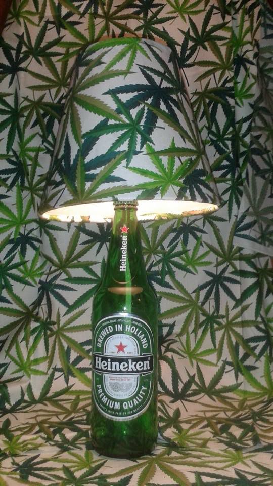 Cannabis Heineken lamp big bottle