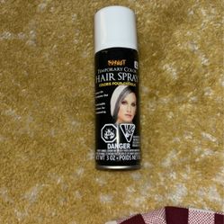 white hair spray