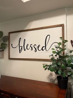 Blessed wall art