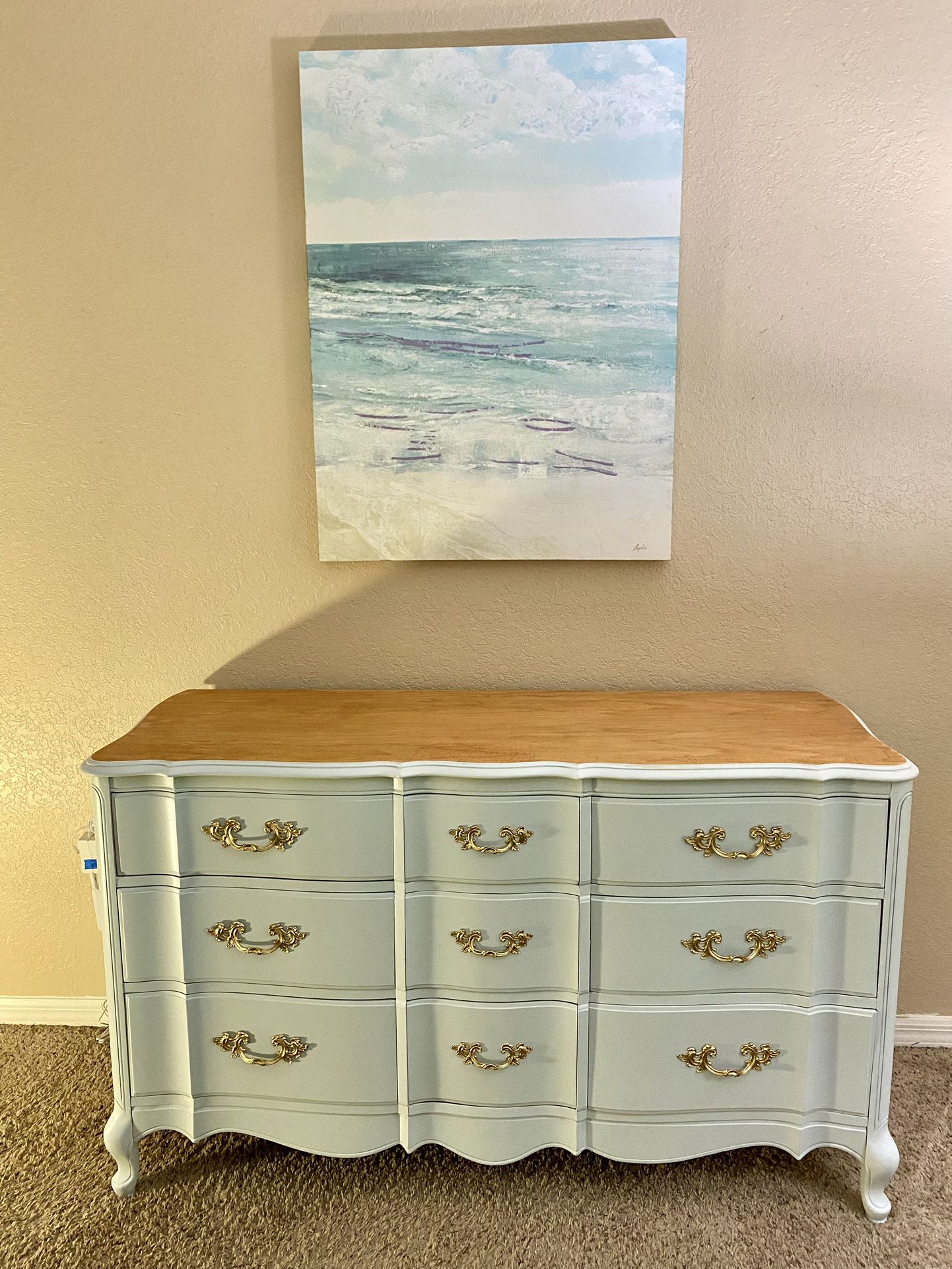 French Colonial 9 Drawer Dresser