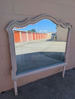 Large Ornate Wall Mirror White Frame