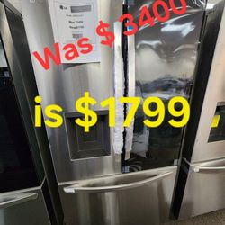 Twenty seven cubic feet side by side insview refrigerator with craft ice