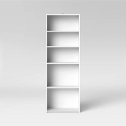 White Bookcase With 5 Custom Shelves! Fantastic Condition!