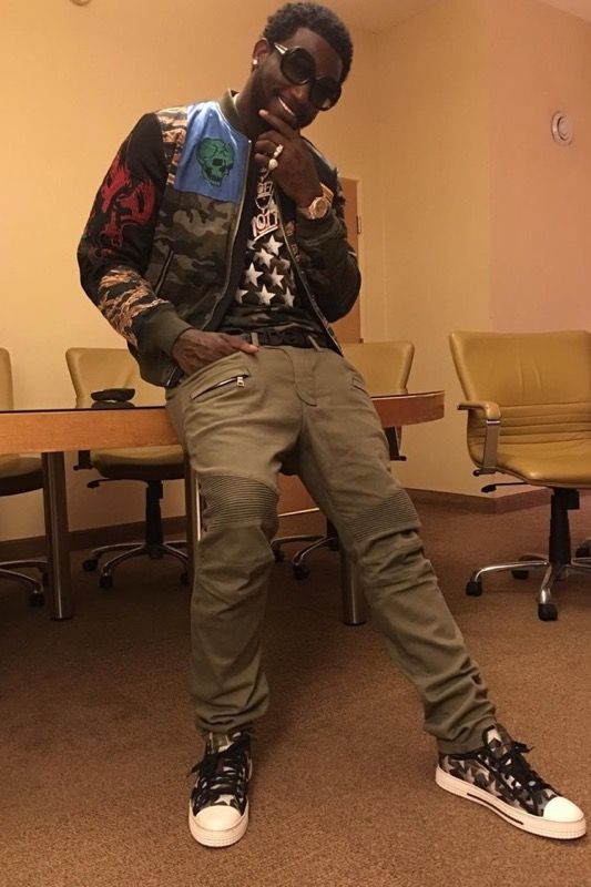 DESIGNER DIESEL JACKET GUCCI MANE ROCKS IT