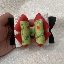 Handmade Grinch Bow 
