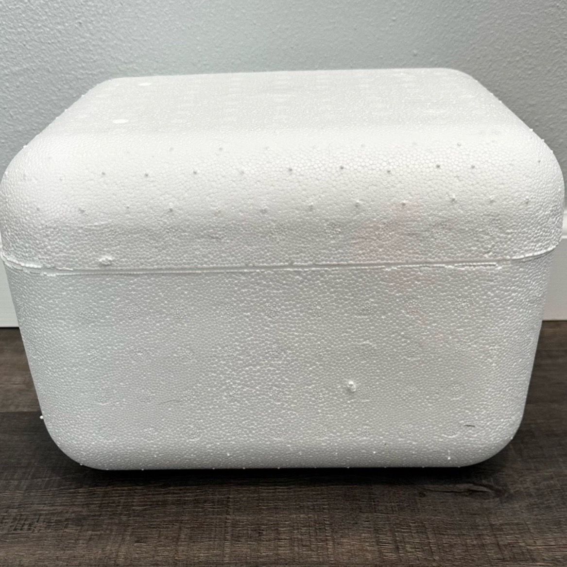 Small White Styrofoam Cooler Foam Box
