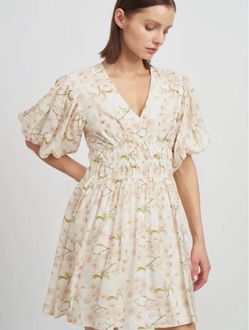 Floral Mini Dress with Puff Sleeves
