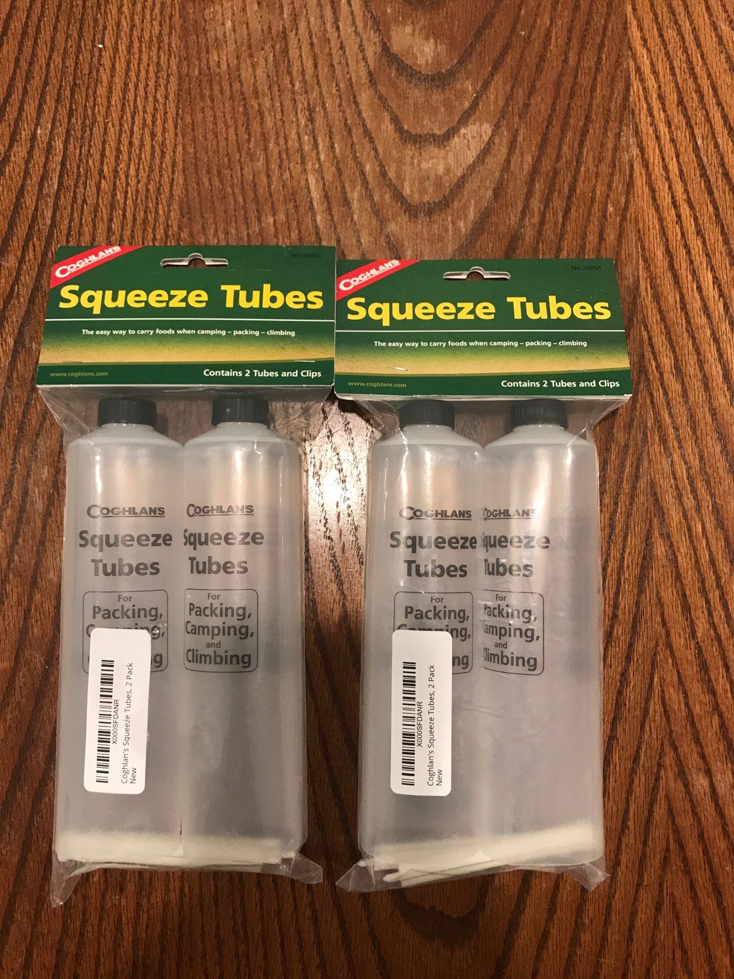 Squeezy tube’s for packing camping and climbing