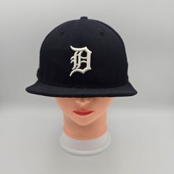 New Era 59Fifty Detroit Tigers Aloha Navy Blue Fitted Hat Size 7 5/8