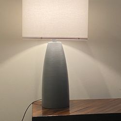 Modern Gray Table lamp H26”