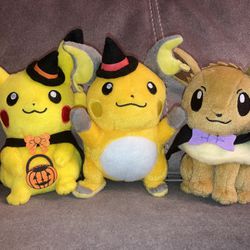 Pokemon (Halloween themed) Pikachu, Raichu, Eevee