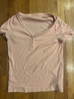 Peach size large Henley top