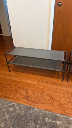 Gray Shoe  or Accessory Organizer Rack Holders x2