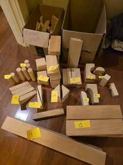 Lot of close to 200 solid wood blocks