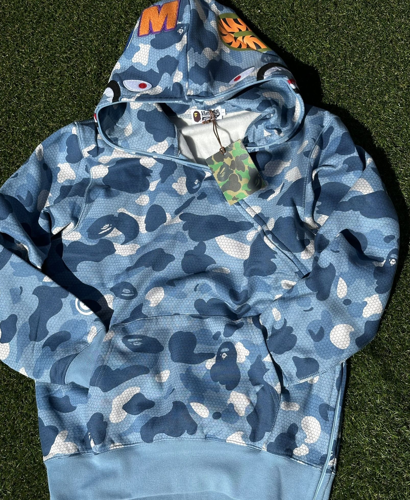 Bape Zip-Up Hoodie Blue