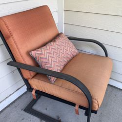 Two Outside chairs with cushions