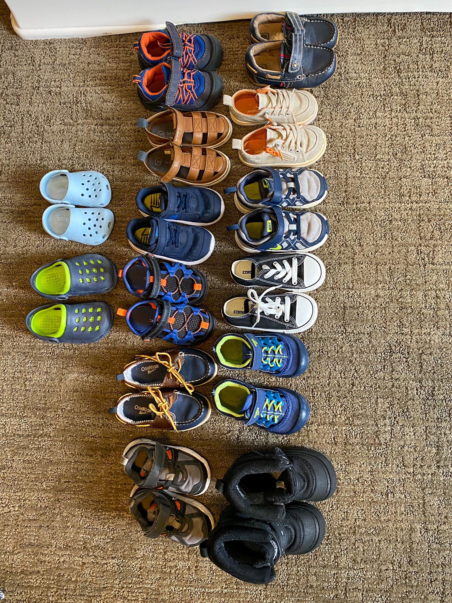 Little Boys Shoe Lot (14 pairs, child sizes 2/3 - 8)