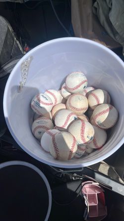 MLB baseball  game used baseball caught from dodger stadium