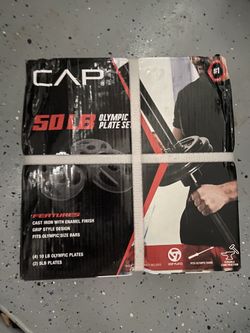 1 - 50 lb Olympic cap sets