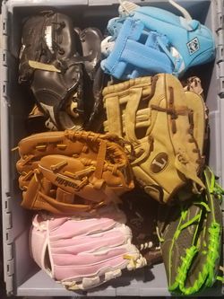 Youth Baseball Gloves 10.5 and under $5 Each