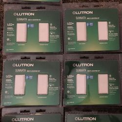 Lot Of 7 Lutron Sunnata LED+ Dimmer & Accessory Switch 3 Way Kit  STCL-153MRH-WH